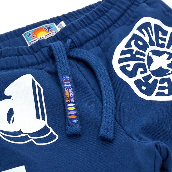 💥 SUMMER SALE - SKATE & SURF 100% COTTON FLEECE SHORTS IN BLUE - Picture 4 of 6